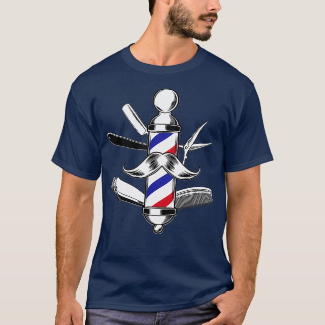 Barber or Hairstylist Fresh Cut Uniform T-Shirt (Front)