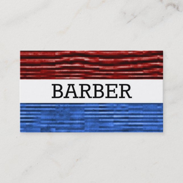 Barber Patriotic Business Card (Front)