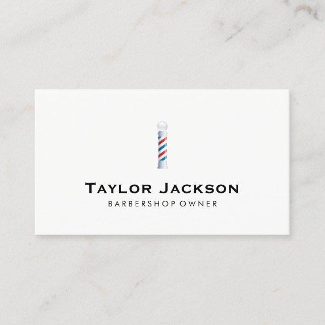 Barber Pole Appointment Card (Front)