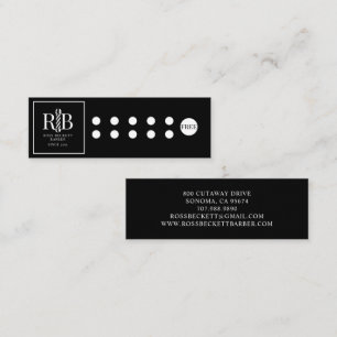Barber Pole Barber Black White  Loyalty Card