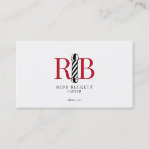 Barber Pole Barber Hair Stylist Business Card