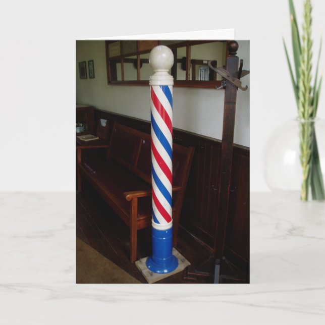 "Barber Pole" Birthday Card (Front)