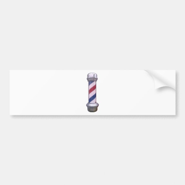 Barber Pole Bumper Sticker (Front)
