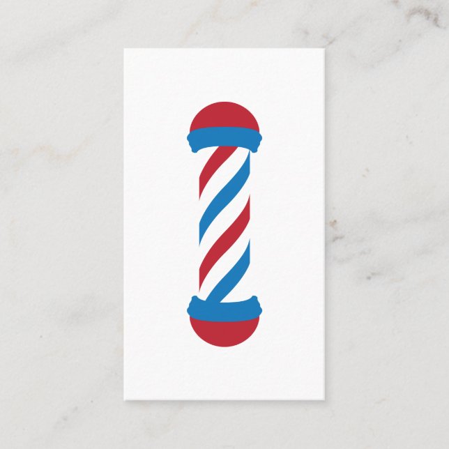 barber pole business card (Front)