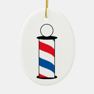 Barber Pole Ceramic Tree Decoration