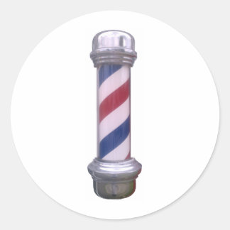 Barber Pole Classic Round Sticker
