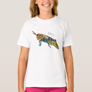 Barber pole grasshopper cartoon illustration T-Shirt