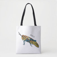 Barber pole grasshopper cartoon illustration