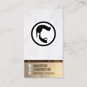 Barber Pole   Hair Specialist Business Card