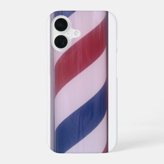 Barber Pole pattern iPhone 16 Case (Back)