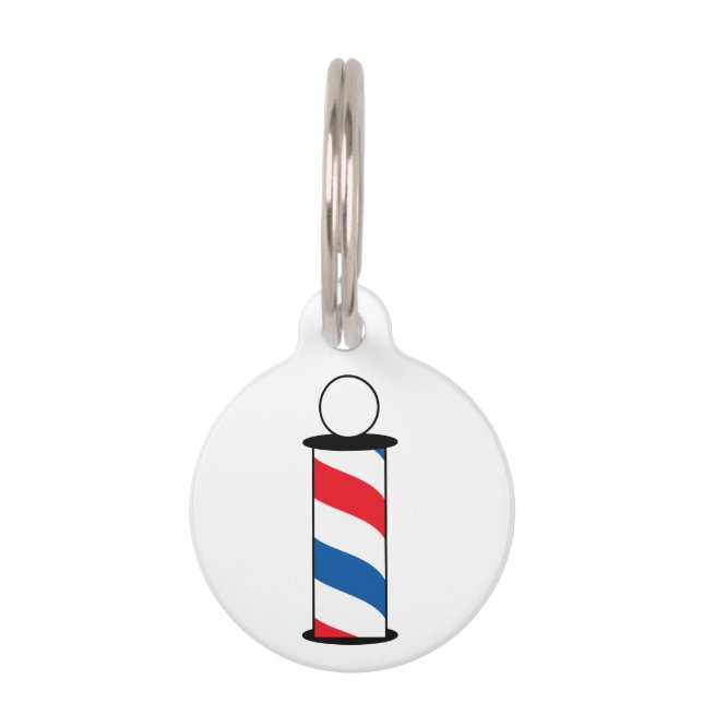 Barber Pole Pet Tag (Front)