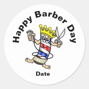 Barber Pole Sticker for Barber Day