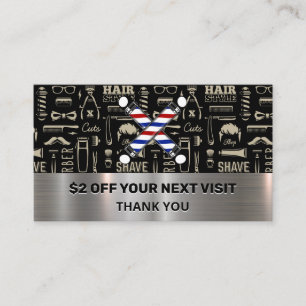 Barber Poles Pattern Discount Business Card