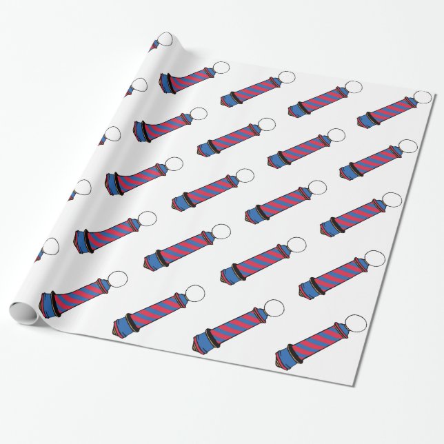 Barber Poles Wrapping Paper (Unrolled)