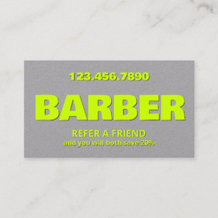 Barber Premium QR Referral Card