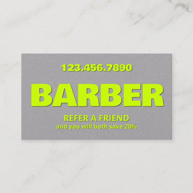 Barber Premium QR Referral Card (Front)