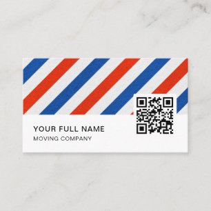 Barber QR Code Logo Social Media Business Card
