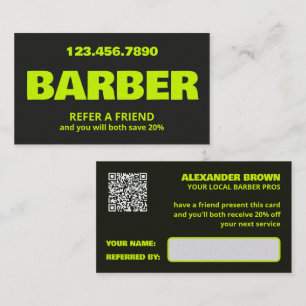 Barber QR Referral Card