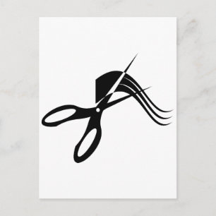 Barber Scissors - Hair Stylist Postcard