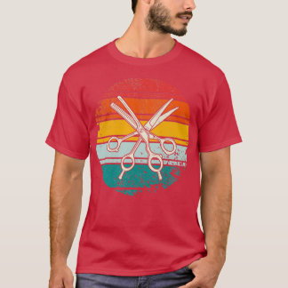Barber Scissors Vintage Retro Barber Hairdresser T-Shirt