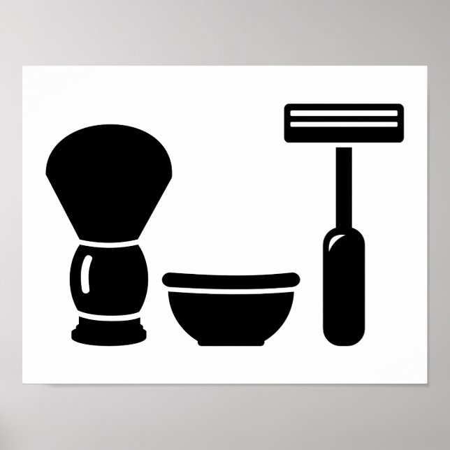 Barber shaving equipment poster (Front)