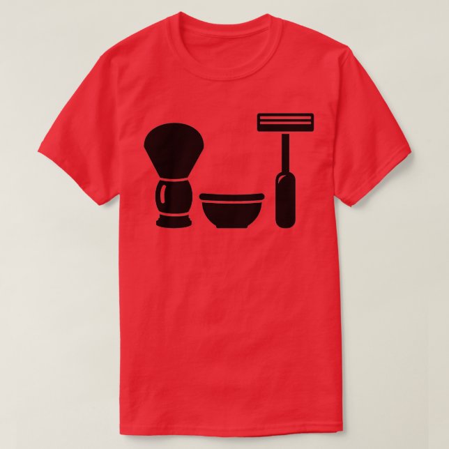 Barber shaving equipment T-Shirt (Design Front)