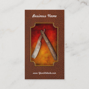 Barber - Shaving - Keep a stiff upper lip Business Card