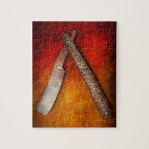 Barber - Shaving - Keep a stiff upper lip Jigsaw Puzzle