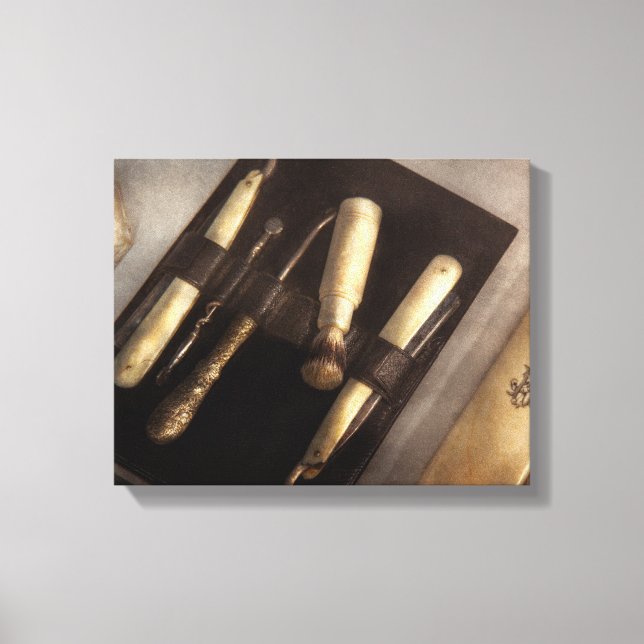 Barber - Shaving - The shaving kit Canvas Print (Front)