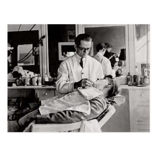 Image of Barber Shop, 1923 Postcard