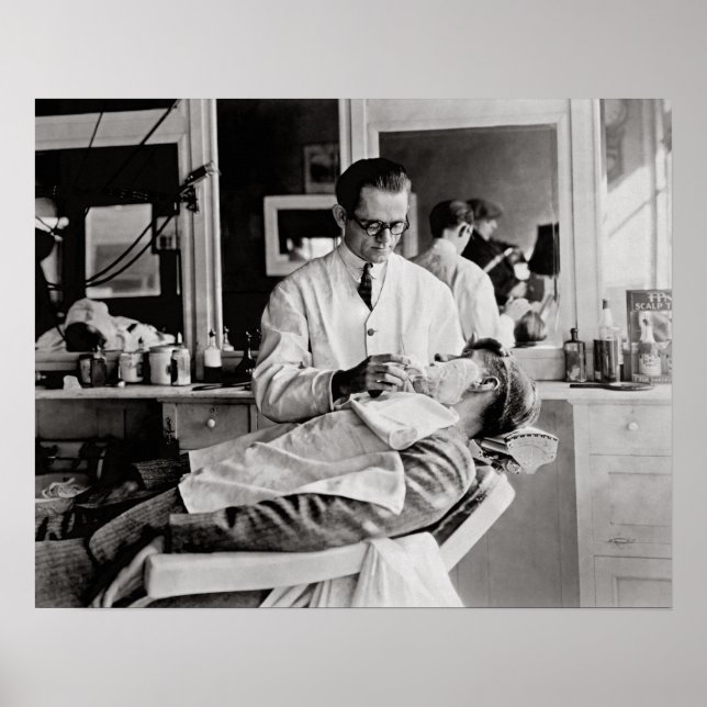 Barber Shop, 1923. Vintage Photo Poster (Front)