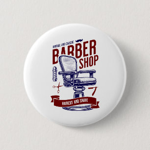 Barber Shop 6 Cm Round Badge