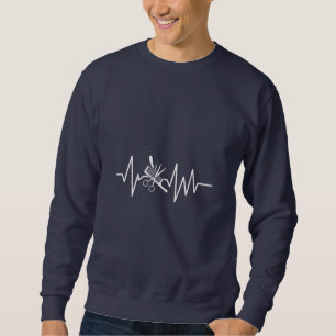 Barber Shop - Barber Scissors Comb Heartbeat Sweatshirt