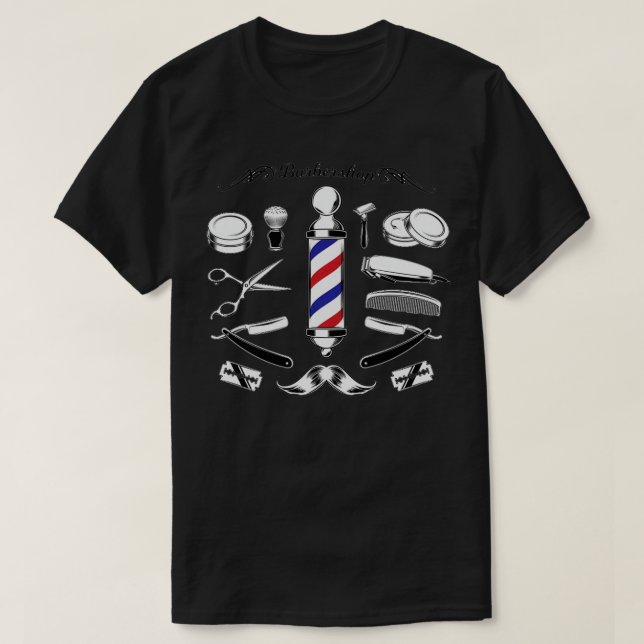 Barber shop barber T-Shirt (Design Front)