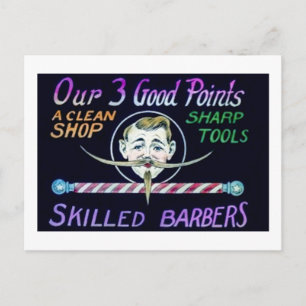 Barber Shop Barbers Advertise Your Business Postcard