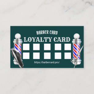 Barber Shop Barbershop Beautiful Loyalty Card