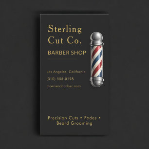 Barber Shop Black Professional Business Card
