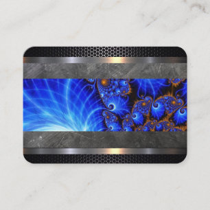 Barber Shop Blue Abstract Business Card