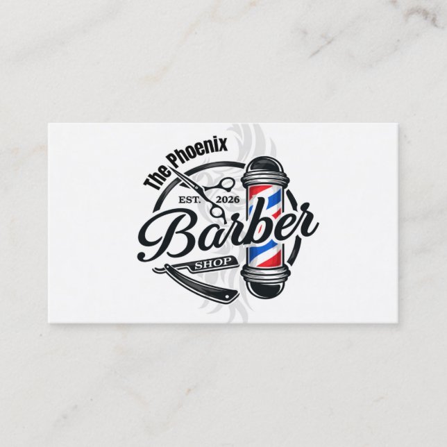 Barber Shop Business Card  (Front)