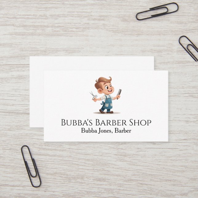 Barber Shop Business Card (Front/Back In Situ)