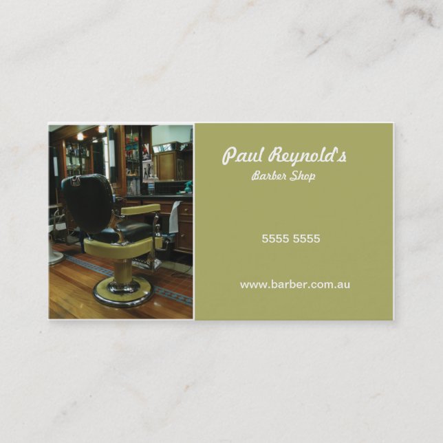 Barber Shop Business Card (Front)
