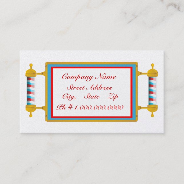 Barber Shop Business Card (Front)