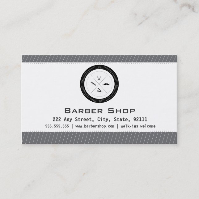 Barber shop Business Card (Front)