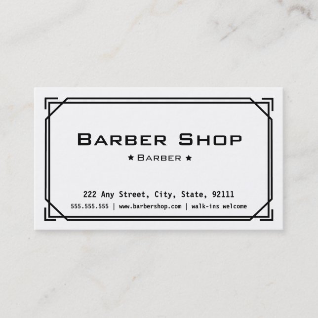 Barber shop Business Card (Front)
