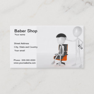 Barber shop business card