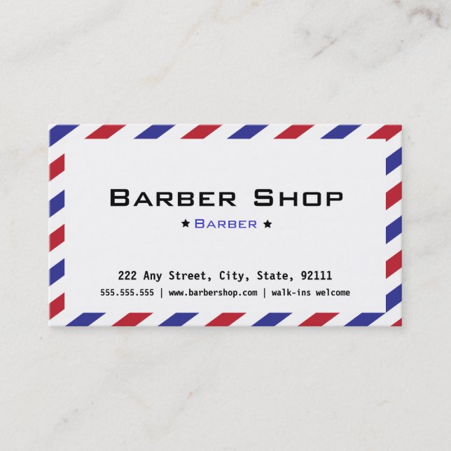 Barber shop Business Card (Front)