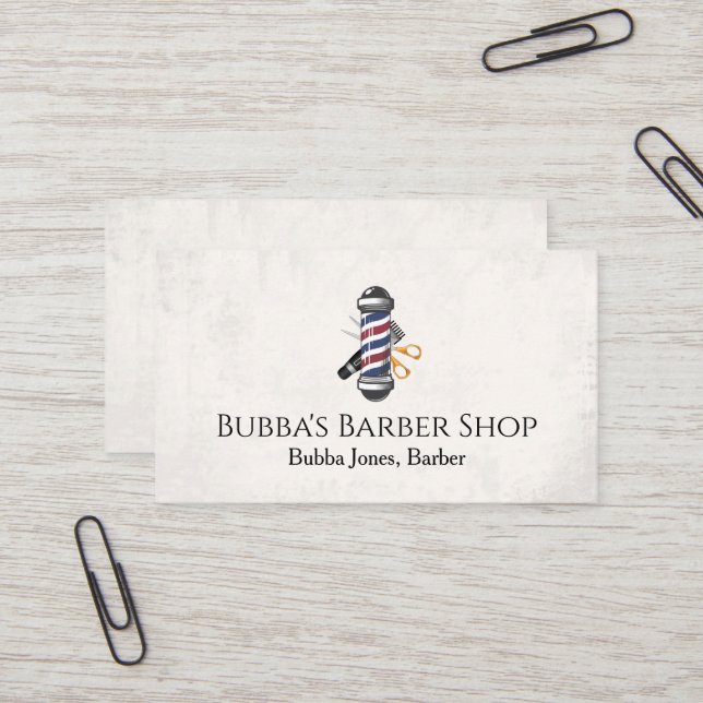 Barber Shop Business Card (Front/Back In Situ)