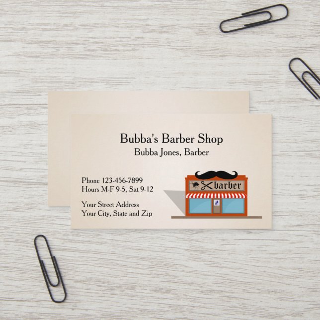 Barber Shop Business Card (Front/Back In Situ)