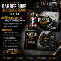 Barber Shop Business Card Promotion | Editable
