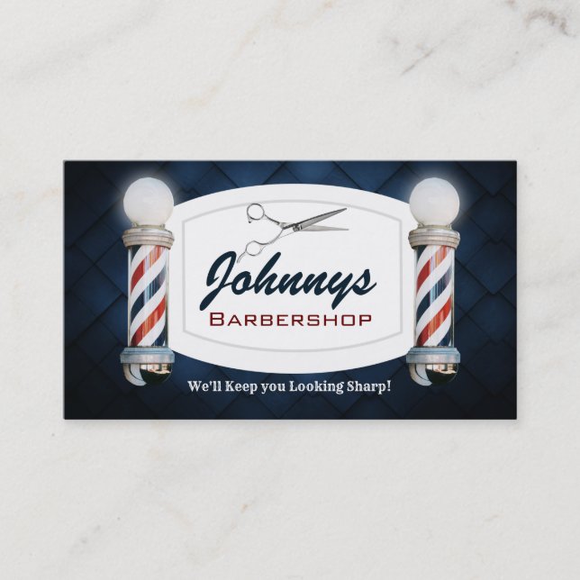 Barber Shop Business Cards (Front)